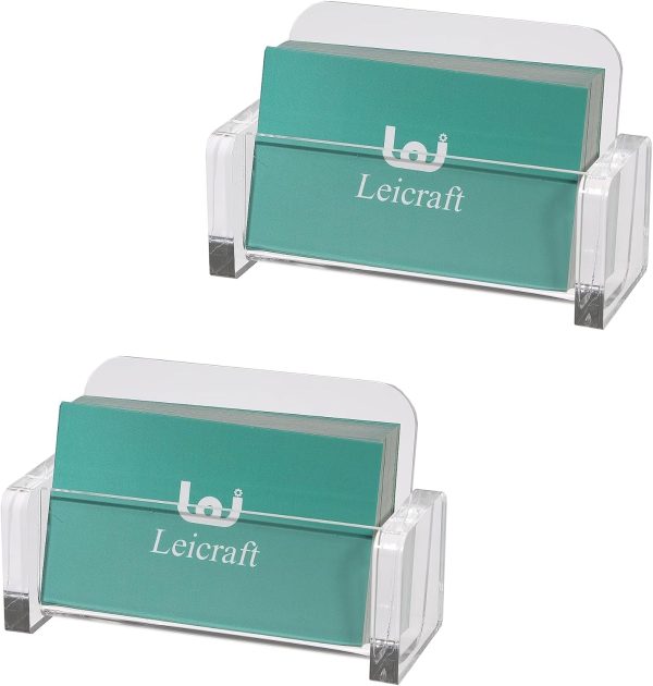 Acrylic Business Card Holder for Desk,Card Organizers and Office Desk Accessories for Men and Women (2)